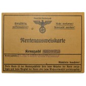 Certificato di pensione della 3ª - Rentenausweiskarte del Reich